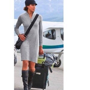 Athleta Gray Durango Long Sleeve Gray Dress